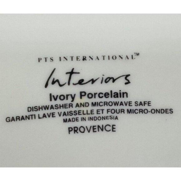 PTS international Interiors PROVENCE Fruit Leaves Porcelain Salad Plates Set 2 - Picture 6 of 16